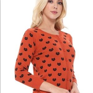Women’s Cute Cat Pattern 3/4 Sleeve Cardigan